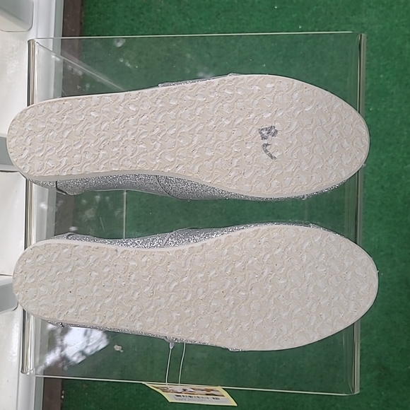 Tom's Youth Classic Silver Glimmer Glitter Espadrille - Picture 5 of 7